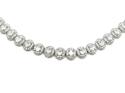 Silver CZ Oval Cluster Necklet