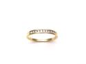 9ct Yellow Gold Diamond 1/2 Eternity Ring