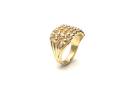 9ct Yellow Gold 4 Row Keeper Ring