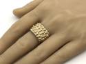 9ct Yellow Gold 4 Row Keeper Ring