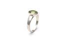 Silver Peridot Solitaire Ring