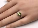 Silver Peridot Solitaire Ring