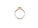 Silver Peridot Solitaire Ring