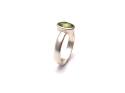 Silver Peridot Solitaire Ring