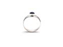 Silver Sapphire Solitaire Ring