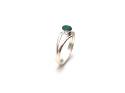 Silver Emerald Solitaire Ring