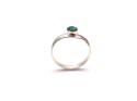 Silver Emerald Solitaire Ring