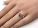 Silver Ruby Solitaire Ring