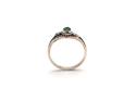 Silver Patterned Emerald Solitaire Ring