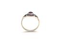 Silver Patterned Ruby Solitaire Ring