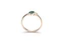 Silver Emerald Solitaire Ring