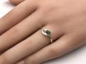 Silver Emerald Solitaire Ring