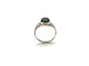 Silver Chunky Malachite Solitaire Ring