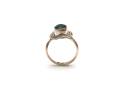 Silver Oval Emerald Solitaire Ring