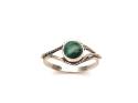 Silver Malachite Solitaire Ring