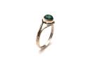 Silver Malachite Solitaire Ring