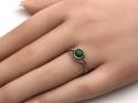 Silver Malachite Solitaire Ring