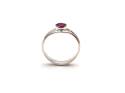 Silver Cutout Ruby Solitaire Ring