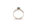 Silver Cutout Teardrop Emerald Soltaire Ring