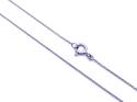 9ct White Gold Fine Belcher Chain 17