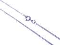 9ct White Gold Fine Curb Chain 20 Inch