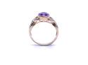 14ct Amethyst & Diamond Solitaire Ring