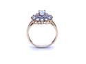 9ct Blue Topaz & Diamond Cluster Ring