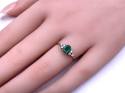 18ct Yellow Gold Emerald & Diamond Ring