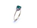 18ct Yellow Gold Emerald & Diamond Ring