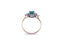 18ct Yellow Gold Emerald & Diamond Ring