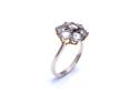 9ct Yellow Gold Aquamarine Flower Ring