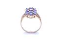 9ct Tanzanite & Diamond Cluster Ring