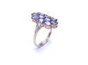 9ct Tanzanite & Diamond Cluster Ring