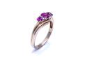 9ct Synthetic Ruby & Diamond Ring