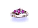 9ct Synthetic Ruby & Diamond Ring