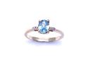 9ct Zircon & CZ Solitaire Ring