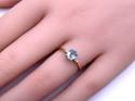 9ct Zircon & CZ Solitaire Ring