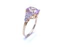 9ct Yellow Gold Kunzite & Zircon Ring