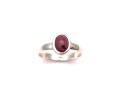 Silver Garnet Solitaire Ring