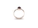 Silver Garnet Solitaire Ring