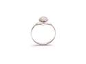 Silver Moonstone Solitaire Ring