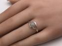 Silver Moonstone Solitaire Ring