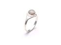 Silver Moonstone Solitaire Ring