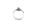 Silver Fancy Amethyst Solitaire Ring