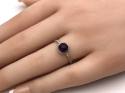 Silver Amethyst Solitaire Ring