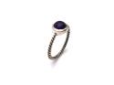 Silver Amethyst Solitaire Ring