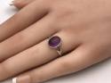 Silver Amethyst Solitaire Ring