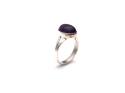 Silver Amethyst Solitaire Ring