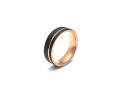 Tungsten Carbide Black Hammered Ring 7mm