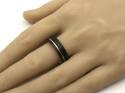 Tungsten Carbide Black Hammered Ring 7mm